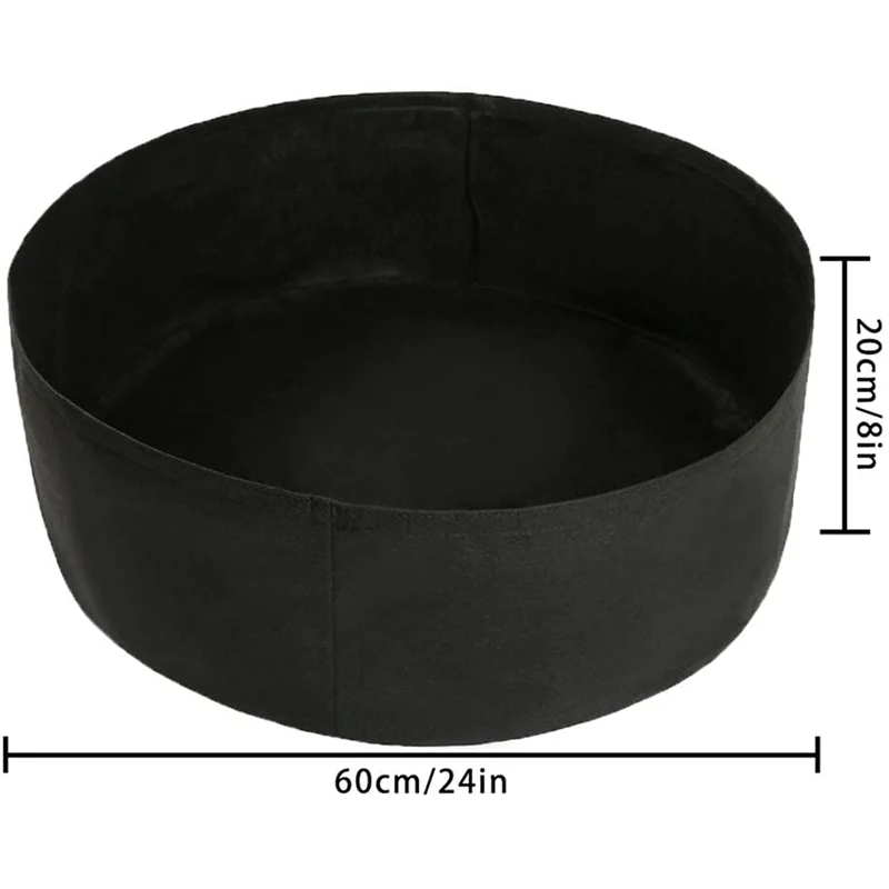 Tendance 2025 : Sac de culture surélevé en tissu pour jardin, pour plantes aromatiques, fleurs et légumes, Diamètre 24 pouces x 8 pouces
