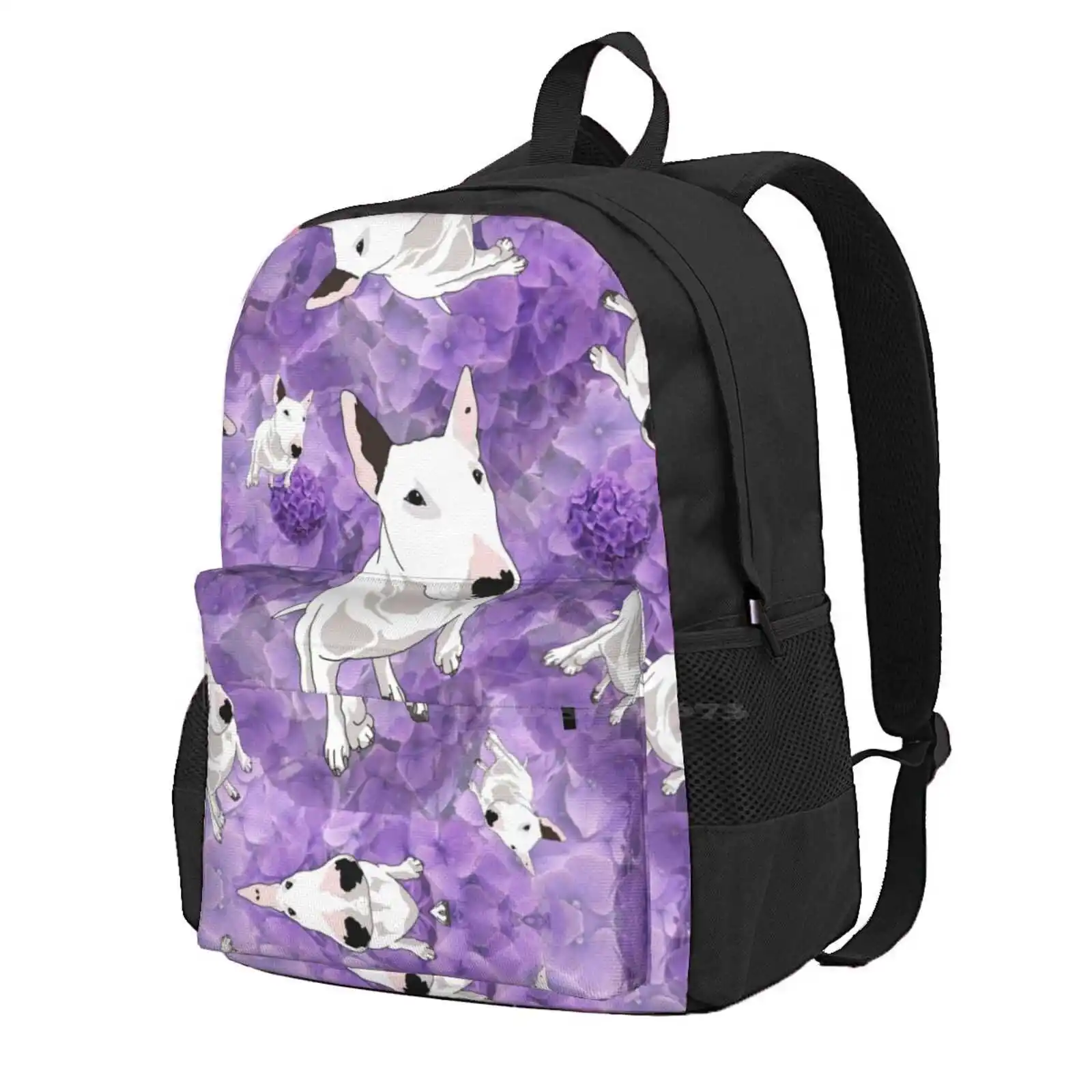 

Phoebe Juniper Teen College Student Backpack Laptop Travel Bags Emilydevineart Dog Dogs Bull Terriers English Bull Terrier Ebt