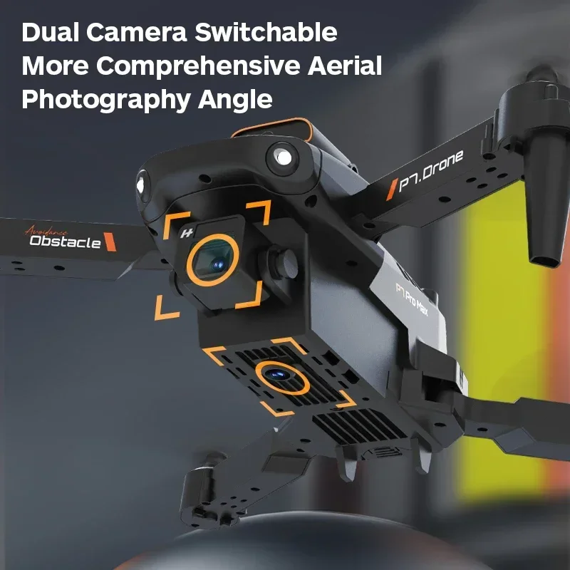 New Drone P7 HD Dual Camera for Anti Wind Aerial Photography Quadcopter Drones 360⁰ Obstacle Avoidance RC Dron Toys