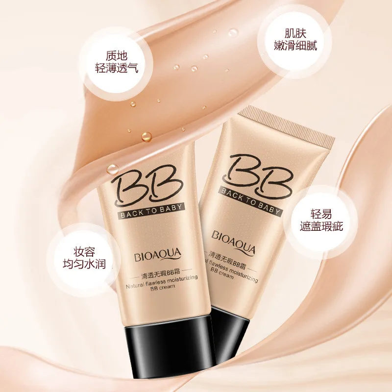 BIOAQUA BB Cream Makeup 3Colors Natural Flawless Concealer Oil-control Liquid Foundation Moisturizing Cosmetics korean cosmetics