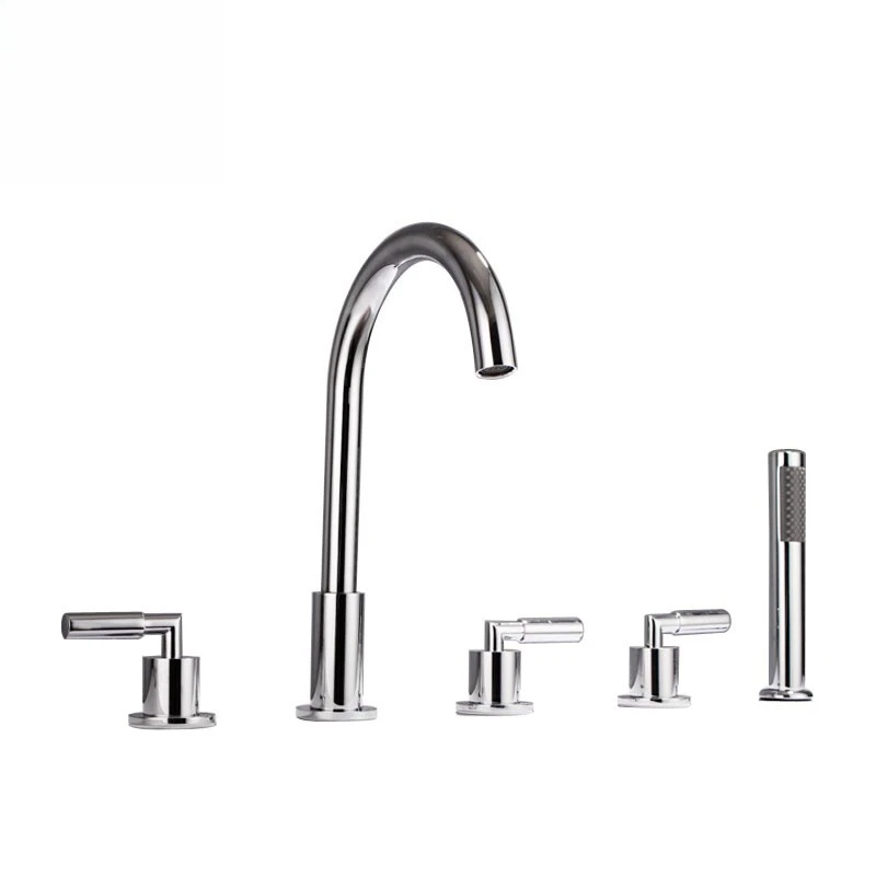 

Bath faucet, hot and cold, all copper, split cylinder, side, faucet, shower head
