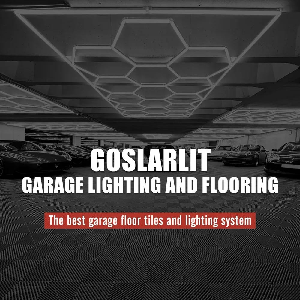 بلاط بلاستيكي متشابك غير قابل للانزلاق لأرضيات المرآب، 15.7 × 15.7 بوصة، يعزز تنظيم المرآب والتخزين مع فتحات تهوية #2