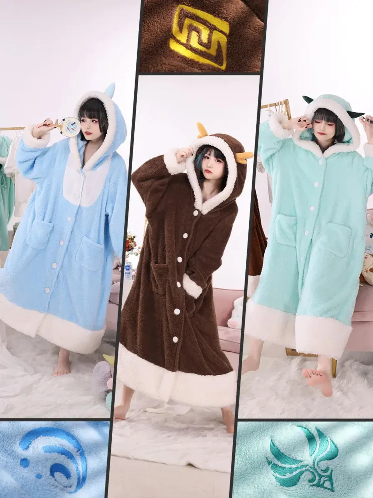 Genshin Impact Zhongli clothes thicker anime pajamas Cosplay Costume Jumpsuit Carnival Cosplay pajamas Air conditioning blanket