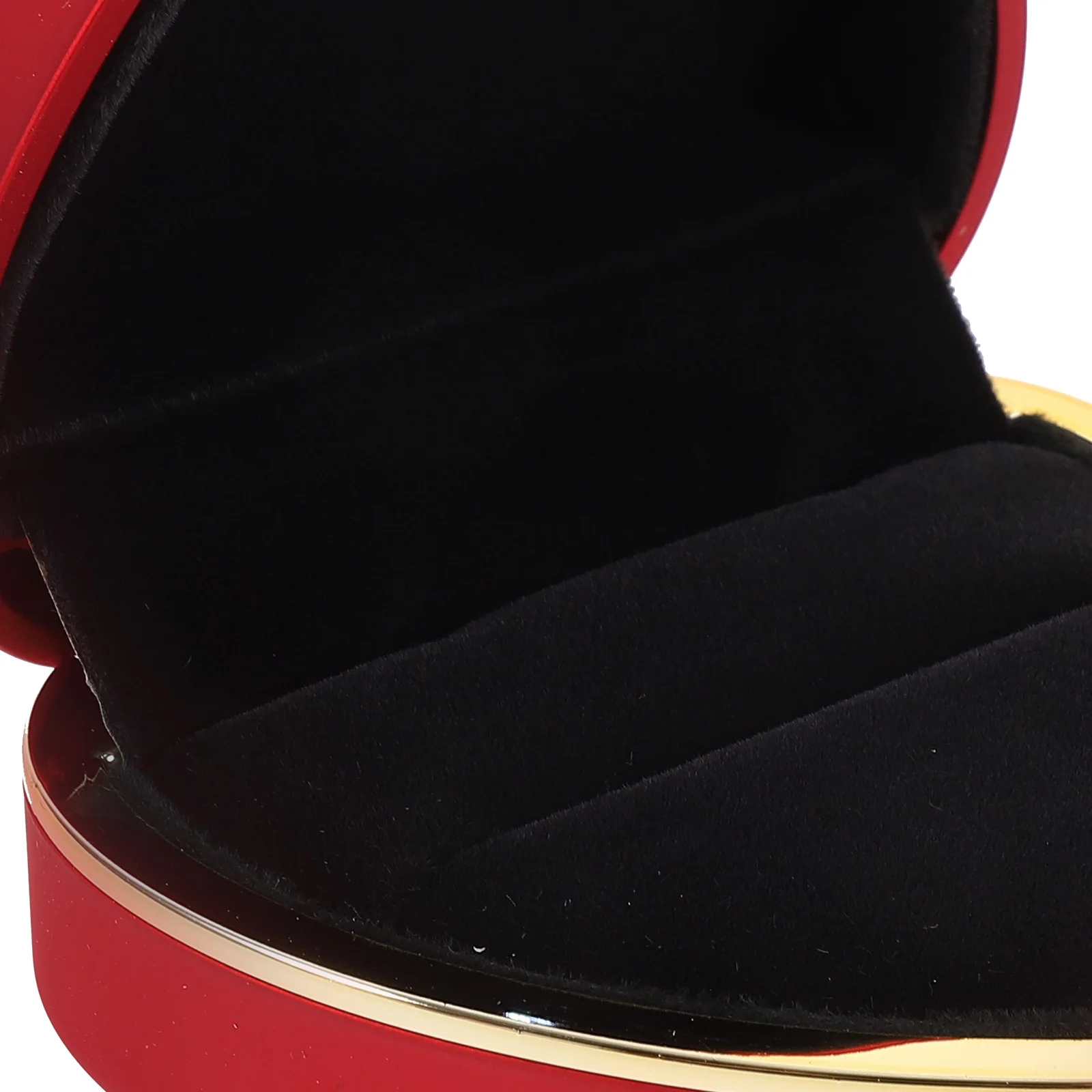 

Heart Shape Red Jewelry Storage For Wedding Valentine'S Day Gift Box Durable Lined Heart Shape Ring Box Ring Display Case