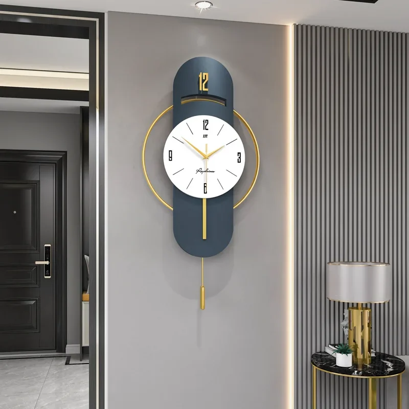 

Large Wall Clocks for Living Room Decor, Modern Metal Silent Decoration, Battery Operated, Kitchen, Bedroom, Office