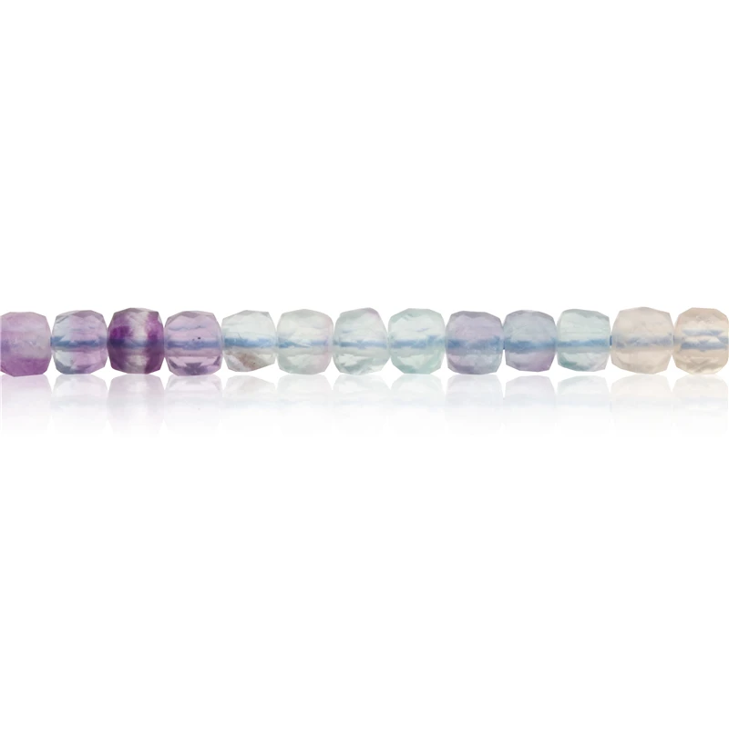 Natural Stone Ruby Larimar Fluorite Moonstone Garnet  Citrine Agate Faceted Cube Beads 4MM For Jewelry Making Diy Bracelet