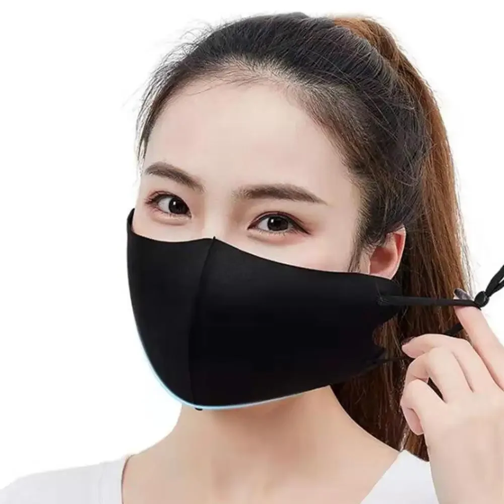 3 PCS Ice Silk Masks Washable Anti Dust Allergies Mask Travel Reusable Adjustable Earloop Straps Support long-time Usage Cotton