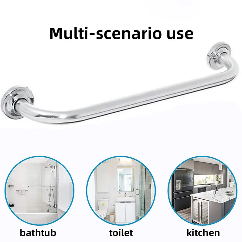 Bathtub Grab Bars Handrail Old People Bathroom Handle Stainless Steel Toilet Handrail Bar 40cm Towel Rack Bathtub Support Handle