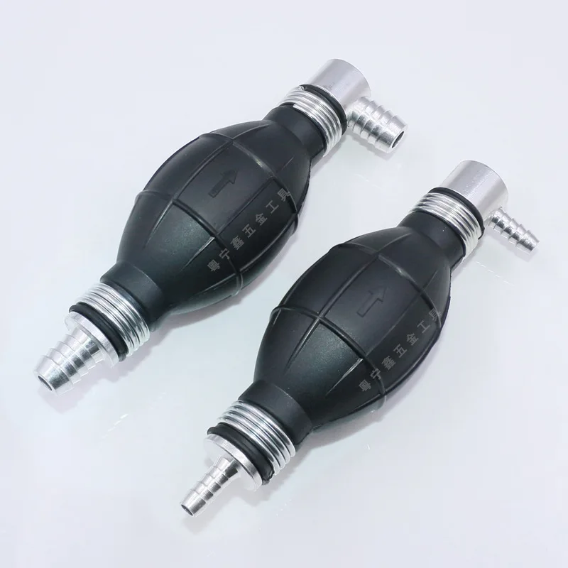 Hand Fuel Pump Line Rubber Aluminum Hand Primer Bulb Diesel Oil Transfer Petrol for Car Boat Marine Outboard