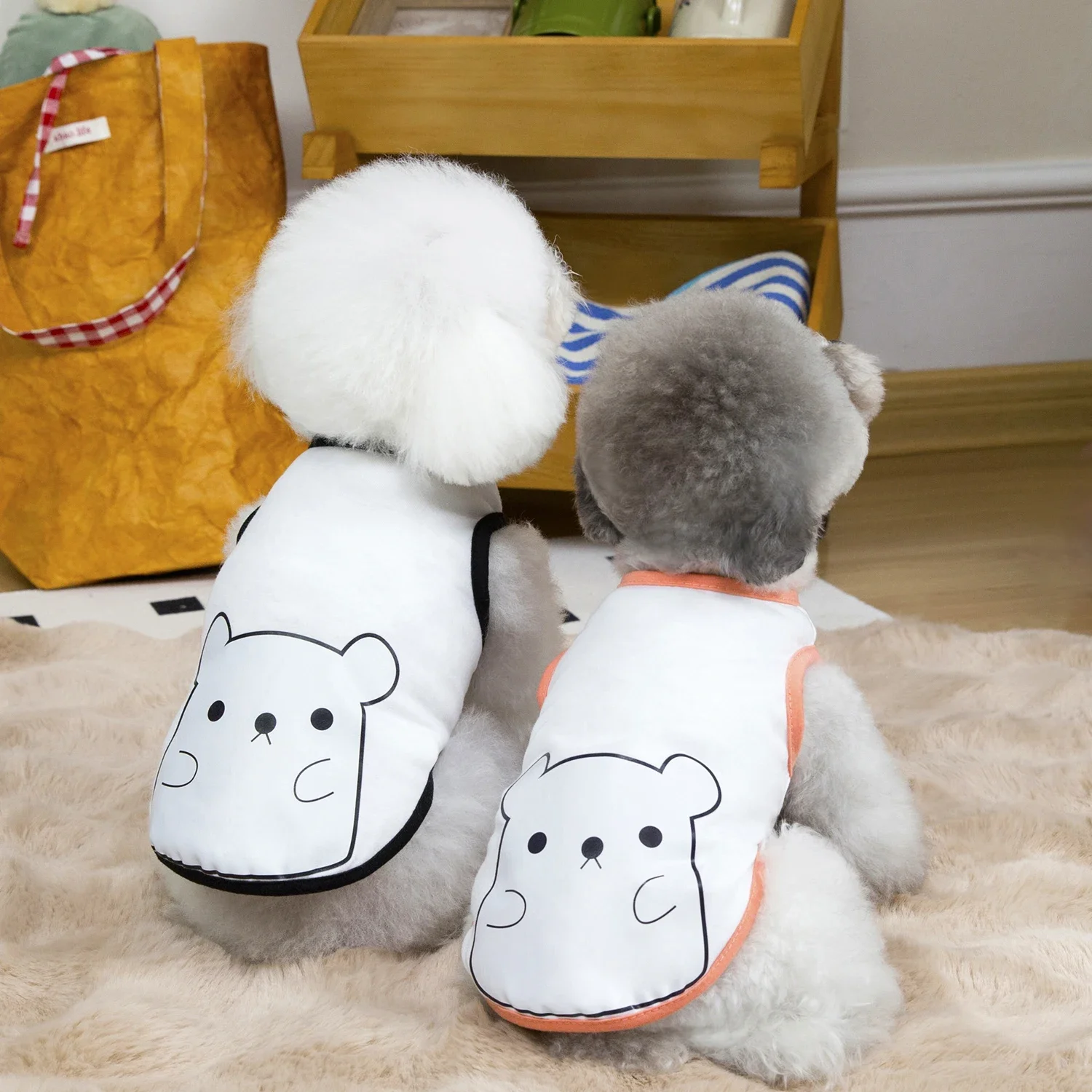 Spring Breathable Dog Cool Tank Top Puppy Cat T Shirt Print Dog Sun Protection Clothing Polyester Cat Thin Vest Summer