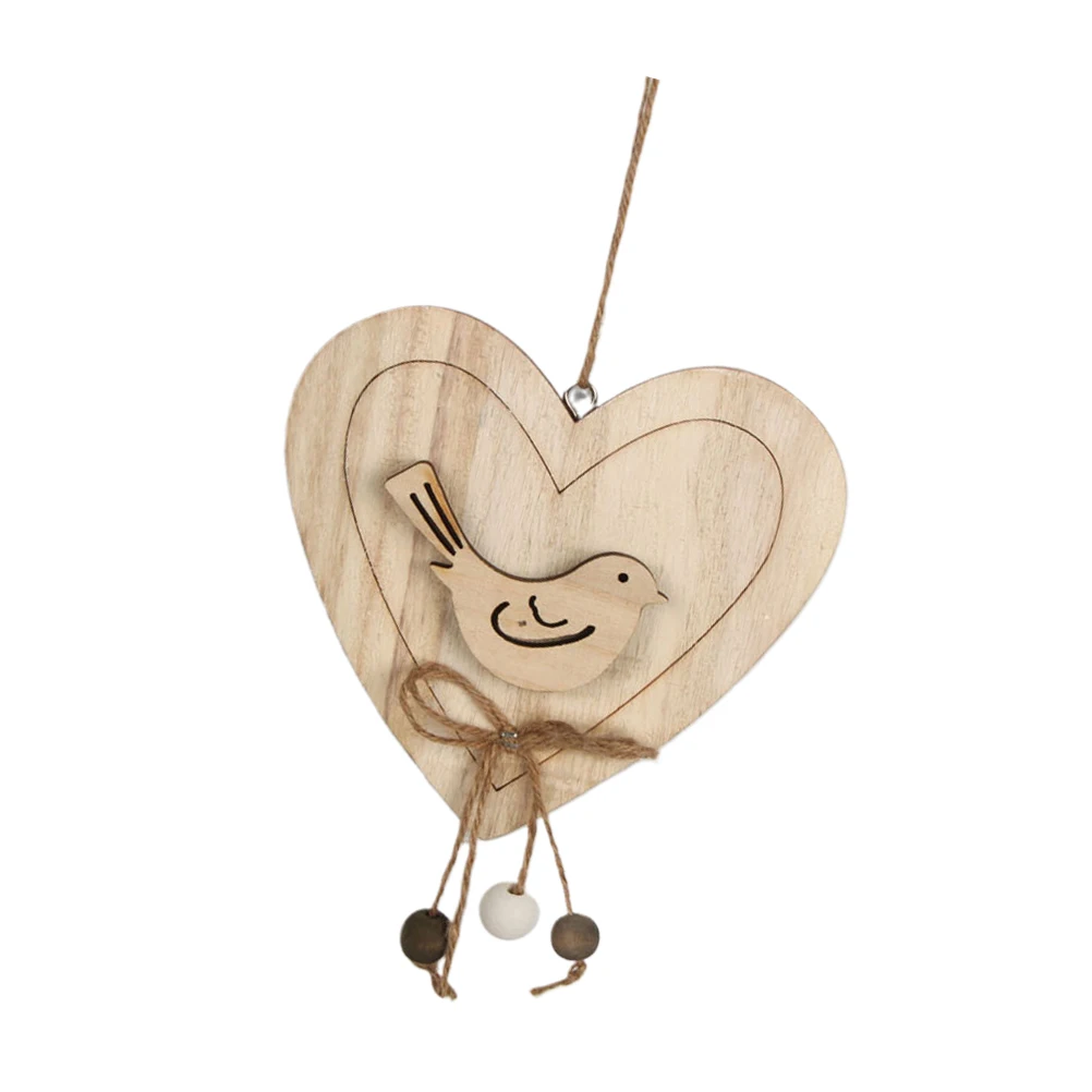 

Heart-shaped Animal Decoration Simple Way to Decorate Hanging Crafts Valentine's Day Ornaments Tree Pendants Bamboo