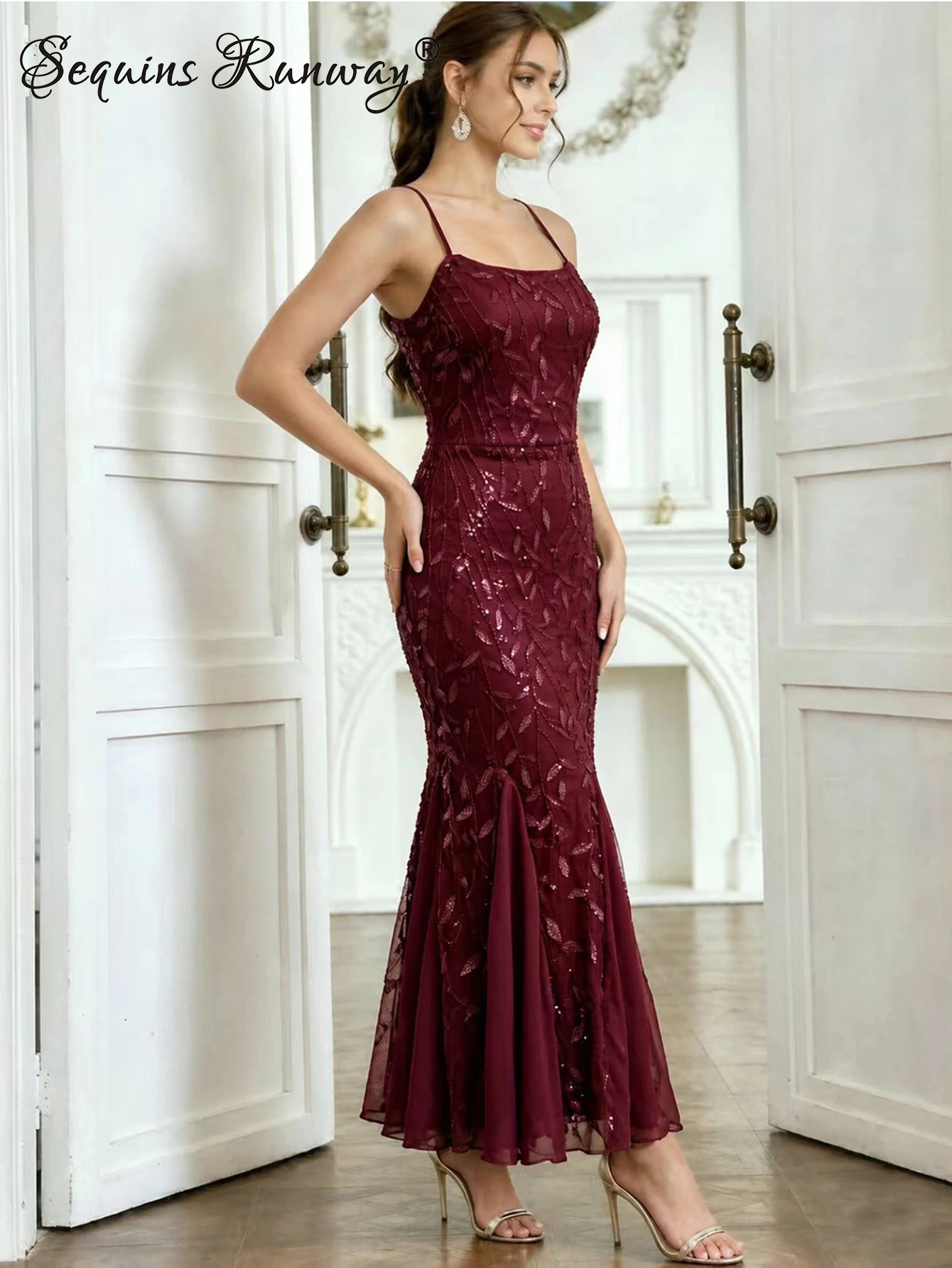 Sexy backless birthday party dresses women maxi chiffon sequin summer dress woman elegant cocktail prom evening dresses vestidos