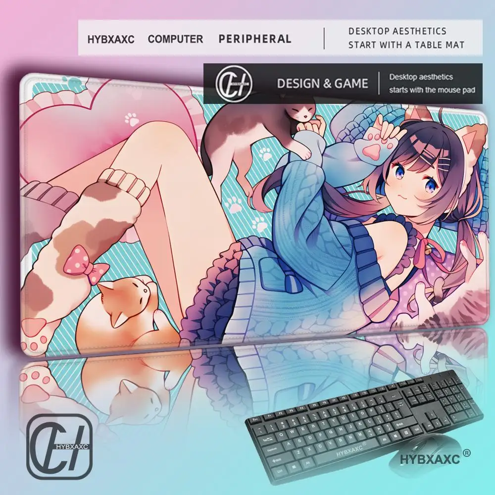 

HYBXAXC Cute Anime Characters Large Mouse Pad Extended Gaming Desk Mat Non-slip for PC Laptop Office
