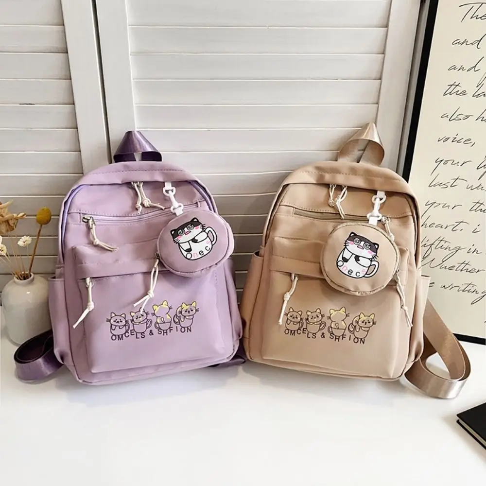 Borse da scuola leggere per studenti Cinghie regolabili Chiusura con cerniera Borsa a tracolla per cartoni animati Zaino da ragazza confortevole e traspirante