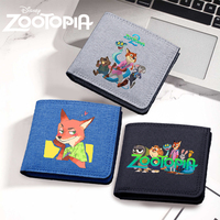 Disney Zootopia 2 Nylon Wallets for Men Anime Cartoon Fashion Money Bag Male Portable Hip Hop Credit Card Holder Boyfriend Gifts