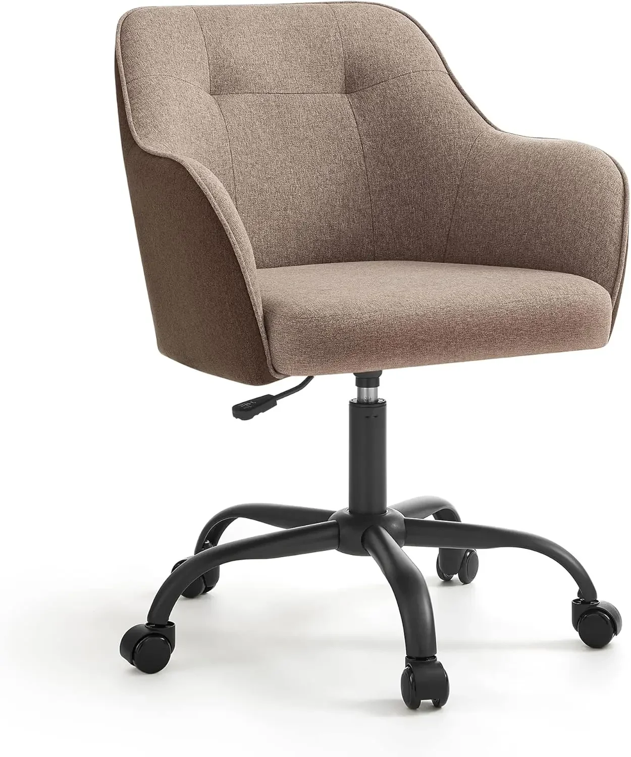 

Silla de Estudio, Silla Giratoria, Altura Ajustable, Carga de 110 kg, Marco Acero, Tela Algodón-Lino Transpirable, para Es