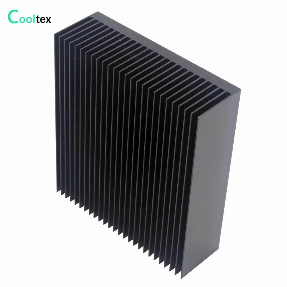Aluminum Heatsink 90x80x27mm Black Radiator Heat Sink Cooler for LED Chip Electronic heat dissipation Cooling