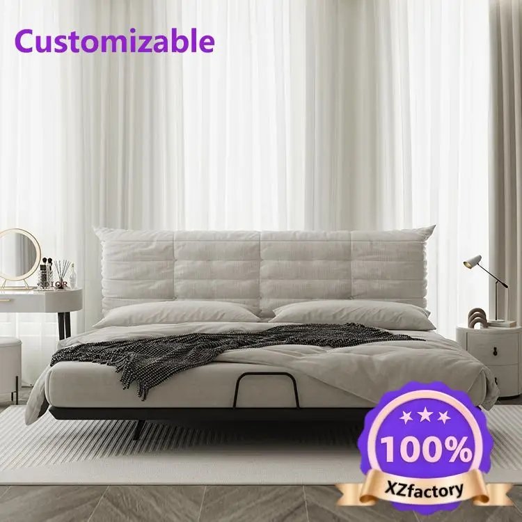 Factory Direct 2026 Top Cama de 1,8 m, dormitorio, modelo de habitación familiar, paquete suave, ligero, de lujo, simple