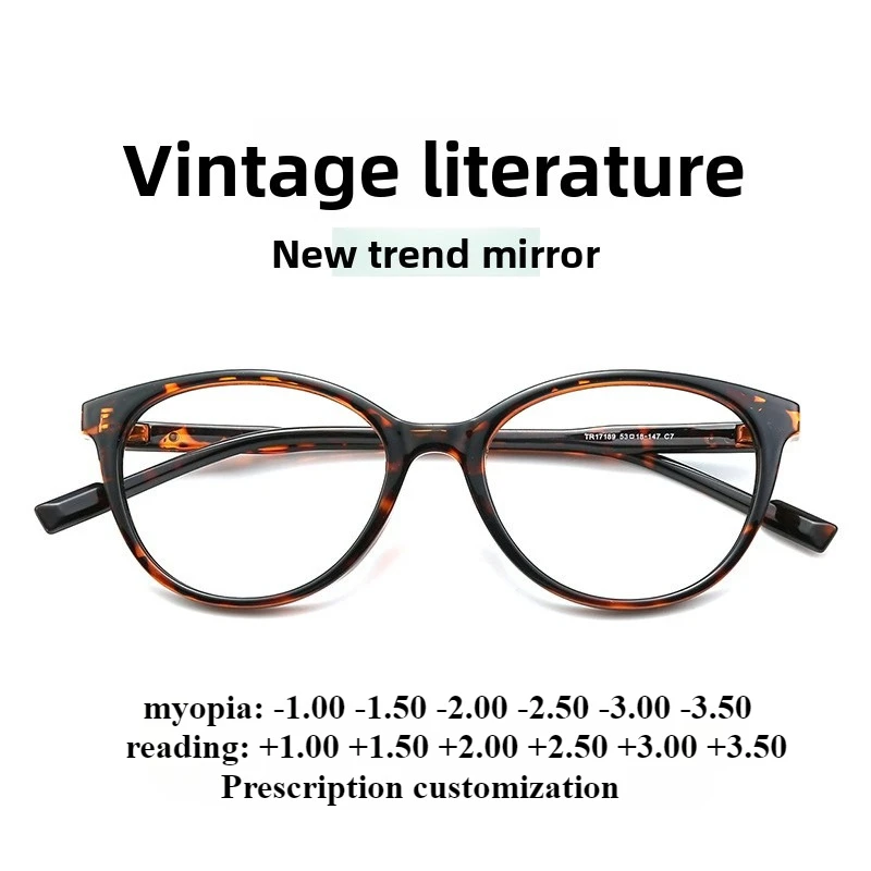 

53 мм новые очки в черной оправе «кошачий глаз» в европейском и американском стиле на заказ с защитой от синего света, линзы по рецепту для близорукости, очки для чтения