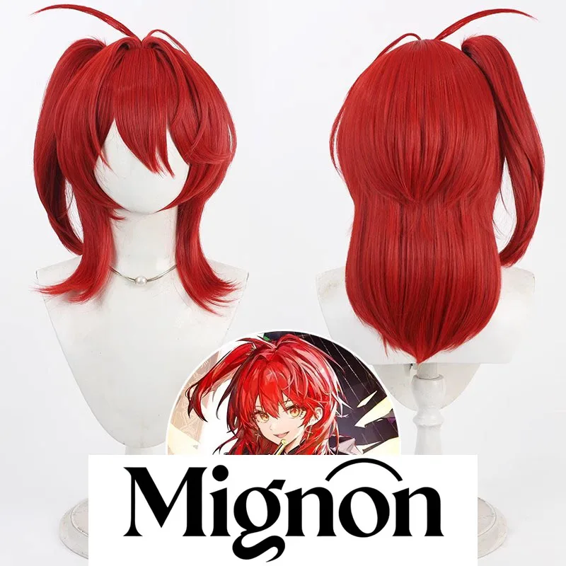 

Arknights Exusiai The Lamb's Barrel парик для косплея съемный хвост красный ahoge подарок на Хэллоуин