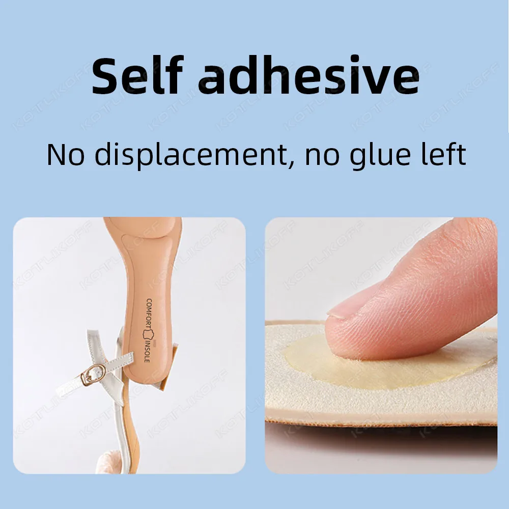 Self-adhesive Sandals Insoles for Shoes Women High heeled Sweat absorbent Inner Sole Non Slip Memory Foam Deodorant Shoe Pads