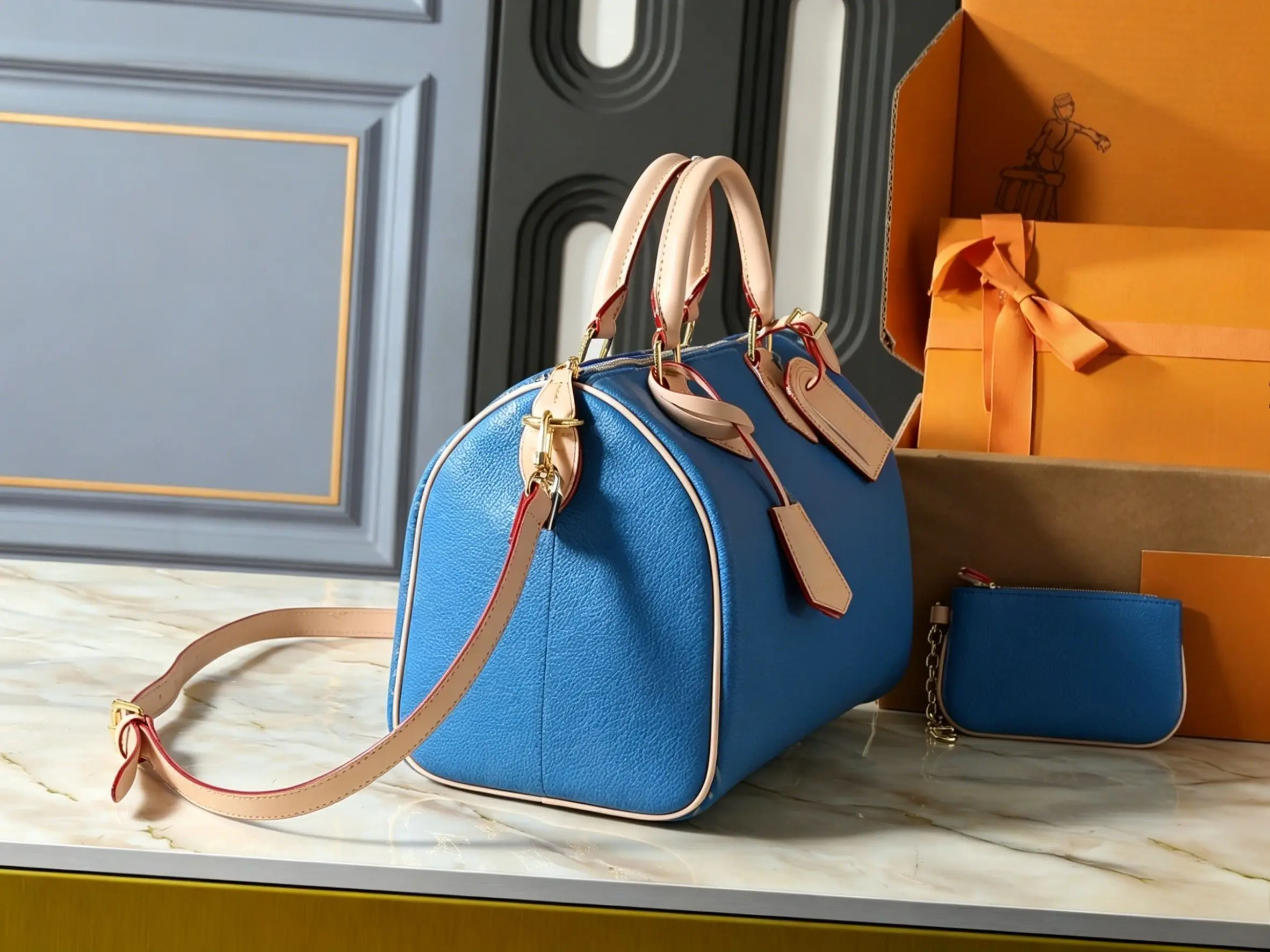 Fashion Versatile Feather Light Multi-Way Wear Ladies Bag Smooth Pu Handle Bag Women Shoulder Tote Crossbody Satchel All-Match Universal Overnight Short-Distance Trip Storage Organizer