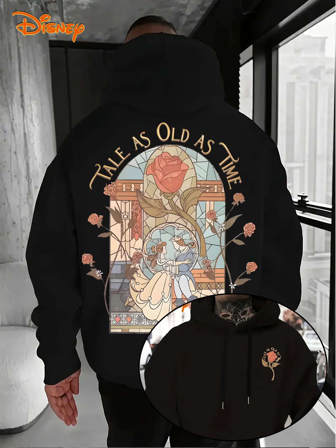 

Мужские толстовки с принтом Disney Beauty and The Beast, женские толстовки, пуловеры, осенне-зимние флисовые хлопковые толстовки с капюшоном, куртка оверсайз