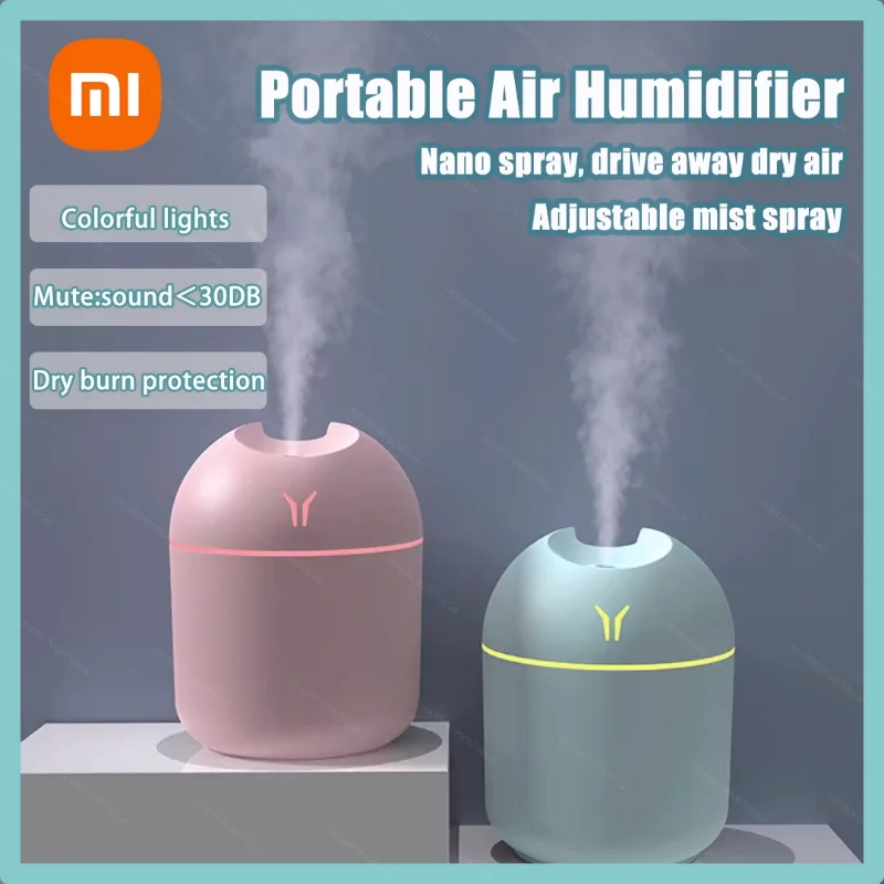 

Xiaomi Mini Air Humidifier 250ML With USB Essential Aroma Oil Diffuser LED Night Lamp For Home Car Ultrasonic Mute Mist Maker