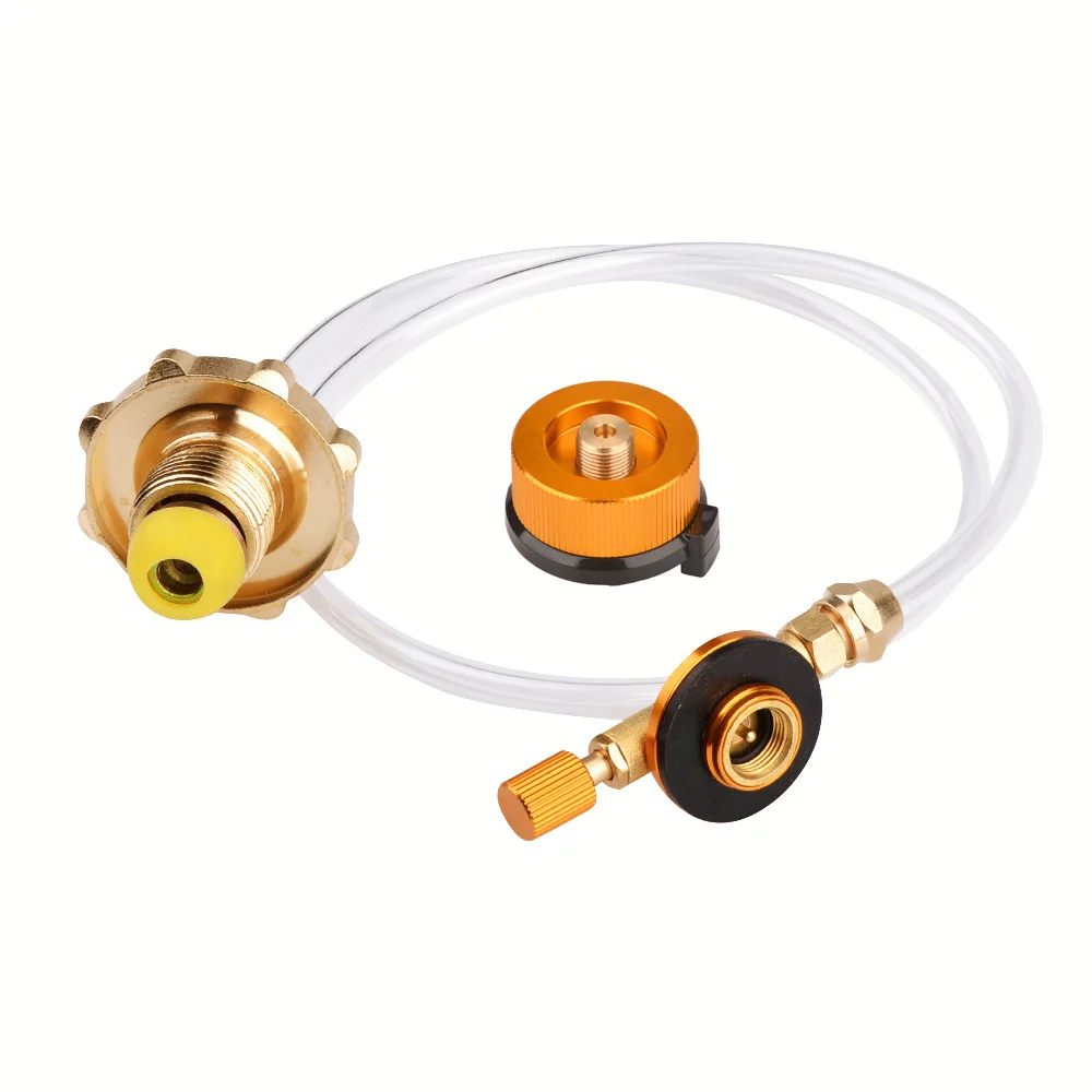 Outdoors Camping Gas Burner Stove Butane Gas Adapter Hiking Cylinder Convertor Filling Tank Coupler Accessories Braided Hose