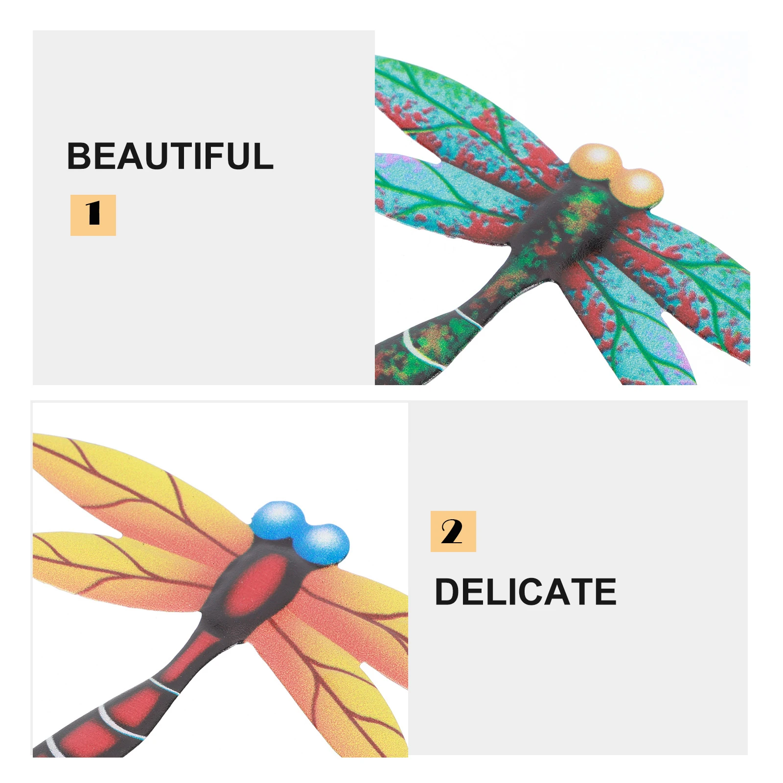 

8 Pcs Dragonfly Wall Decor Colorful Hanging Dragonfly Pendant Craft for Bedroom Fence Gate Decoration Art