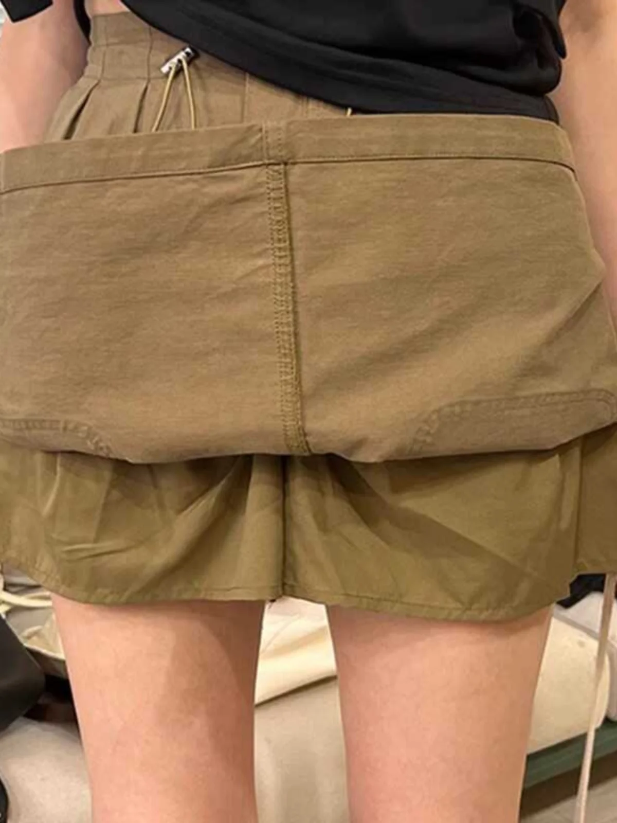 เอวสูง A-Line Workwear กระโปรง Casual Slimming Tummy ครอบคลุม plus ขนาด ort กระโปรงเกาหลี Sle เดินทางสีบริสุทธิ์