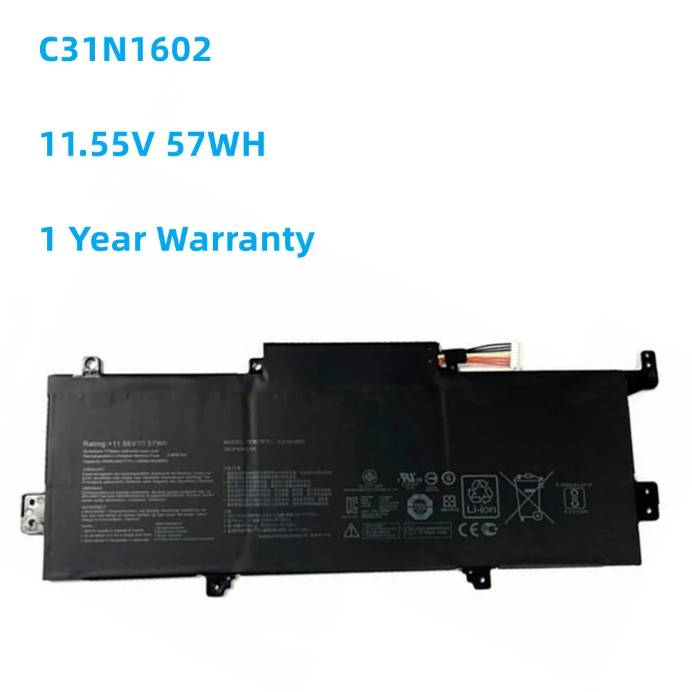 4940mAh C31N1602 Laptop Battery For ASUS Zenbook U3000 U3000U UX330 UX330U UX330UA UX330UA-1A UX330UA-1B UX330UA-1C 11.55V 57WH