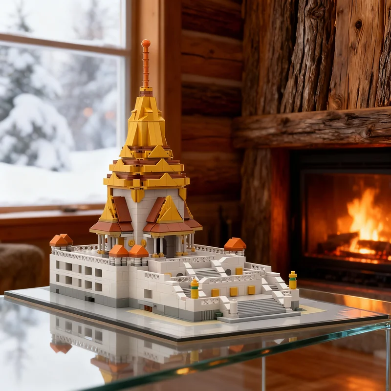 

2213pcs MOC Wat Traimit Golden Buddha Temple Thailand Architecture Model Building Blocks Creative Gift DIY Display Decor Adult