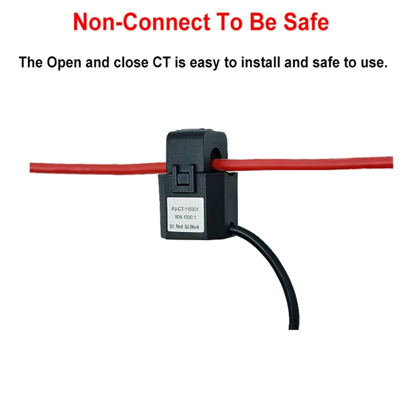 FULL-Tuya Smart Life Zigbee Energy Meter 80A With Current Transformer Clamp Kwh Power Monitor Electricity Statistics110v 240V