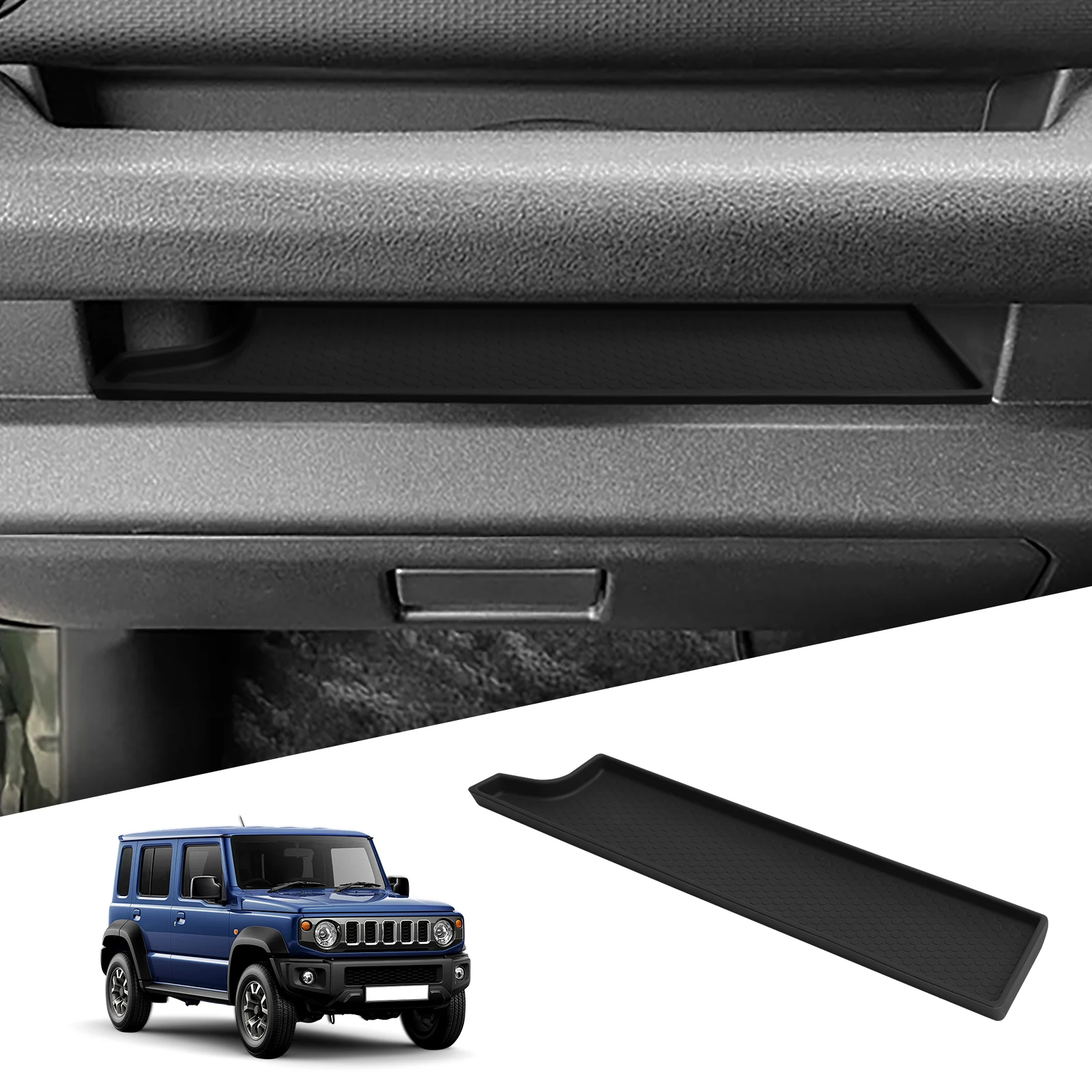 

Правый привод для Suzuki Jimny 2024 2025, силиконовый коврик для хранения второго пилота, противоскользящая защитная накладка, аксессуары для салона автомобиля, черный