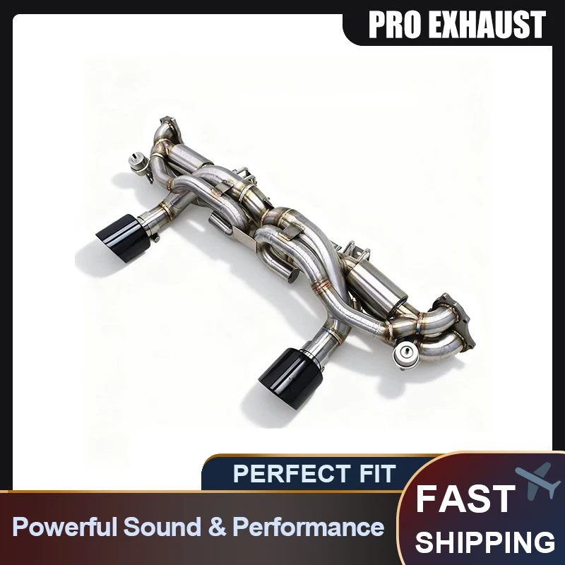 القسم الخلفي للأنابيب المستقيمة التلقائية لبورشه 718 كايمان GT4 RS 4.0L 2022-2025 صمام المحور الخلفي العادم OEM صمام المصنع Catback #1