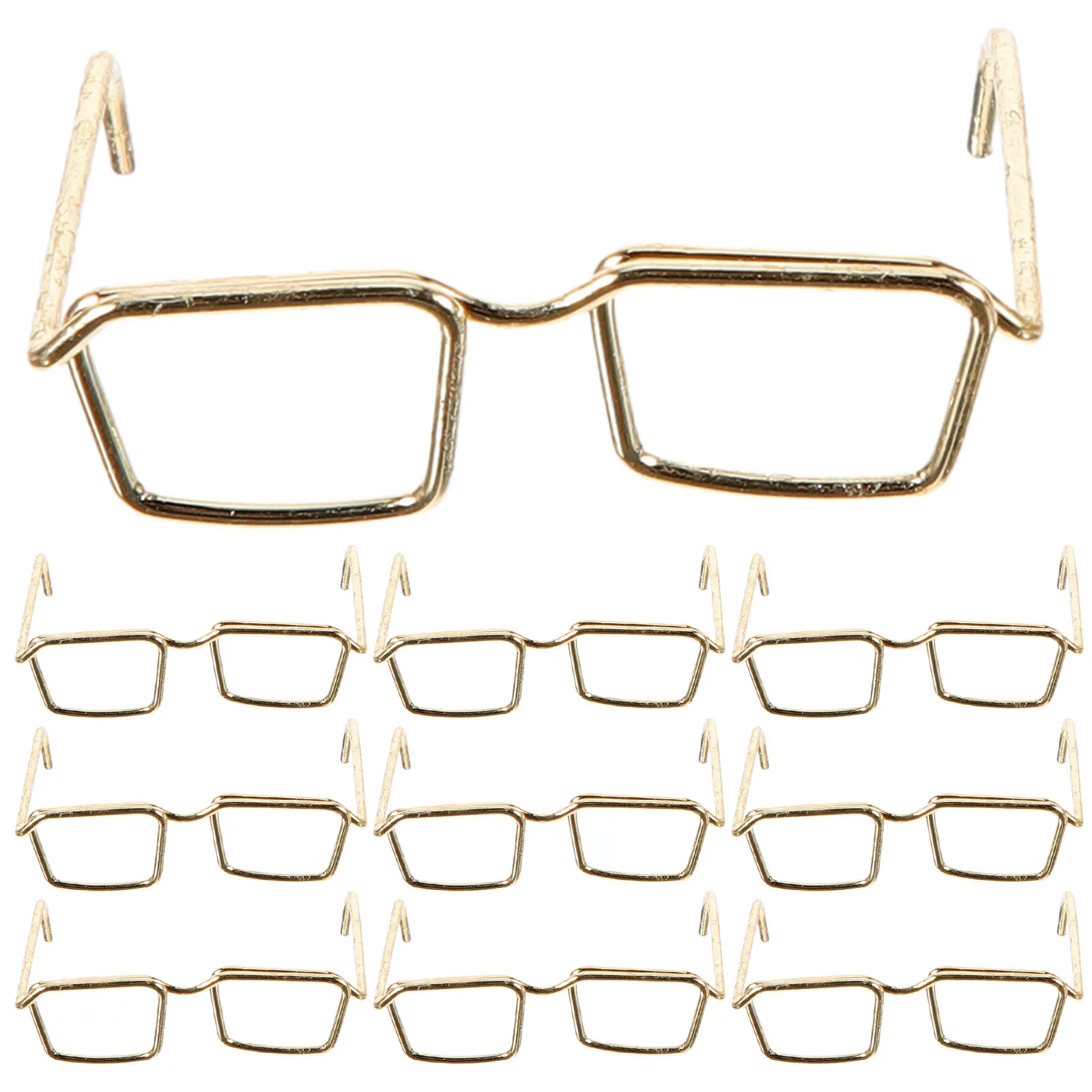 10 pcs Dress-up Glasses Frame Decorative Glasses Frame No Lens Dolls DIY Accessories Dress Up Toys for Girls