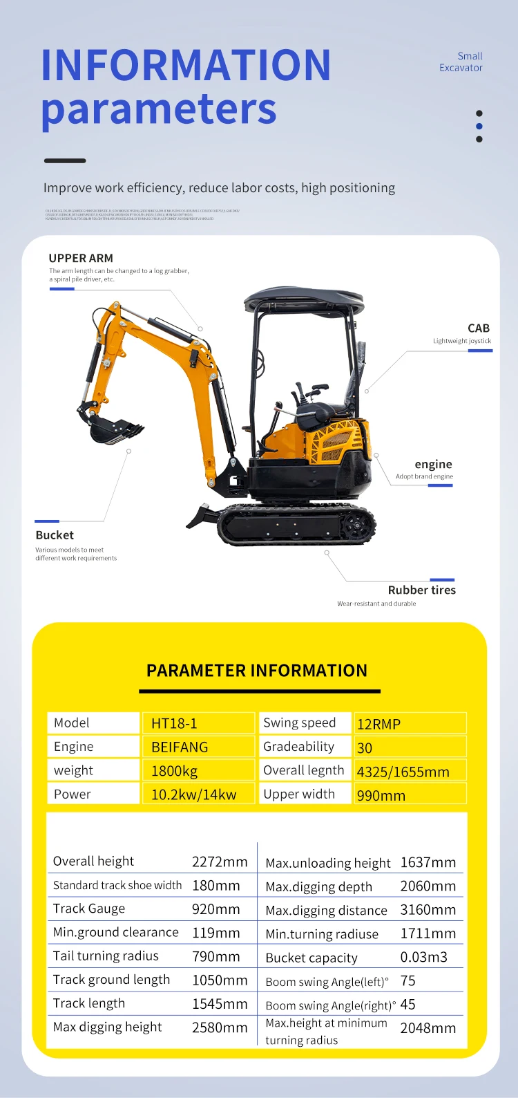 1T 1.2T 1.8T 2T Mini Crawler Excavator Compact Digger Hydraulic CE EPA Certified For Home Landscaping Farm Work