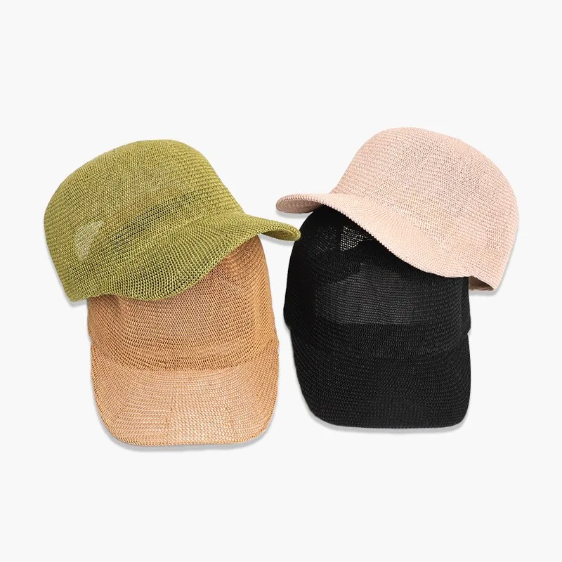 Breathable sun shading straw hat for women, summer sun protection duckbill hat, thin baseball cap, casual and fashionable