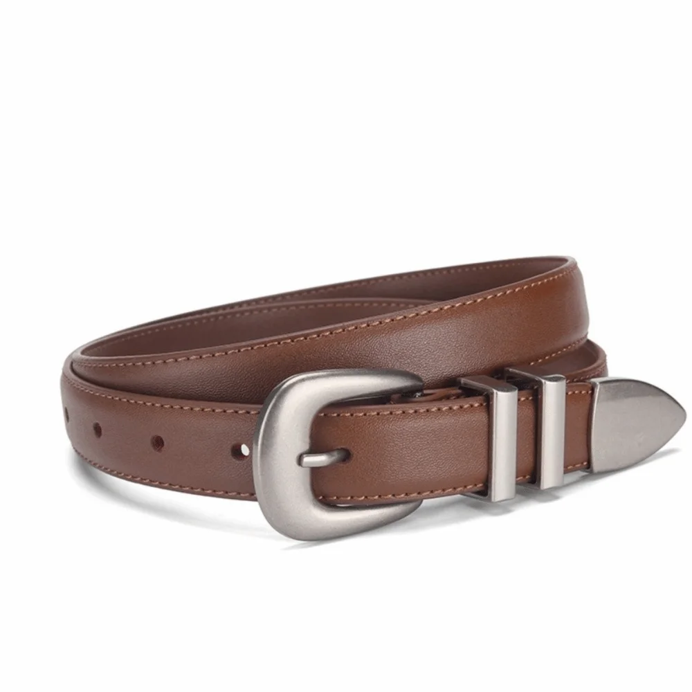 Versatile Faux Leather Women Belt 105cm Length Alloy Buckle Corset Belt Waist Belt Jeans