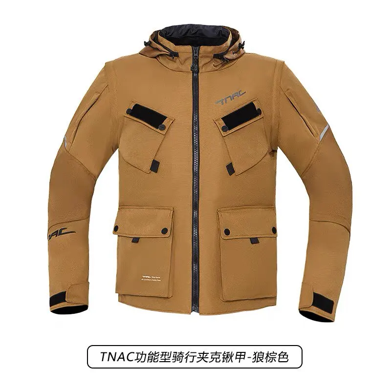 TNAC Motorcycle Cycling Suit Men's Four Seasons Waterproof Thermal Functional Jacket Locomotive Racing Jacket With CE Equipment