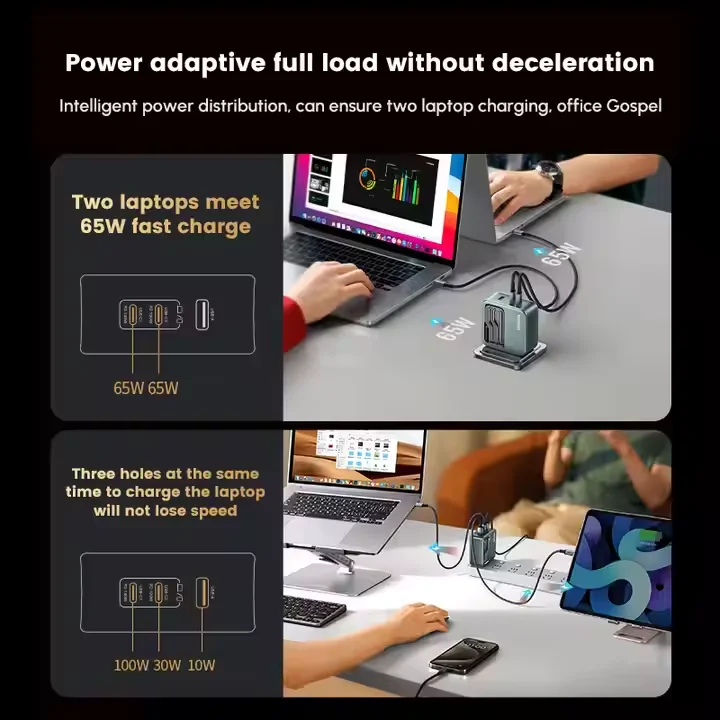 TLF UGREEN Caricatore USB C a ricarica rapida da 140 W Adattatore di alimentazione per caricabatterie da muro GaN pieghevole a 3 porte per laptop