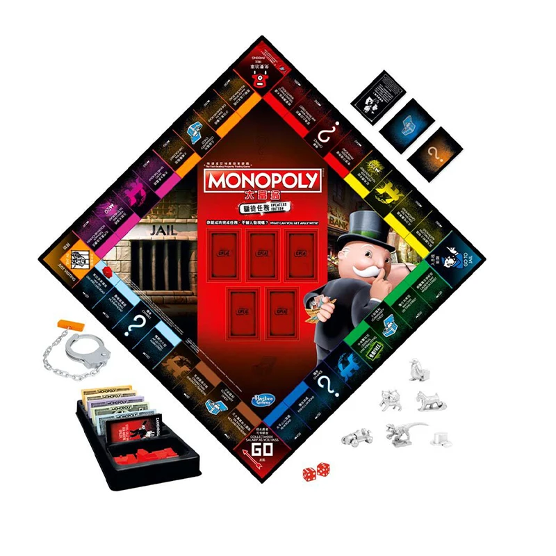 Hasbro Real Estate Tycoon Monopoly Game Cheaters Editio Настольная игра 8 и вверх 2–6 игроков Развлечения