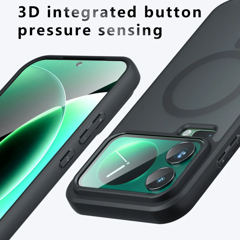حافظة لهاتف Xiaomi 17 Pro Max 17 Pro مقاومة للصدمات مغناطيسية غير لامعة PC + غطاء شفاف مضاد للبصمة لهاتف Xiaomi Mi 17