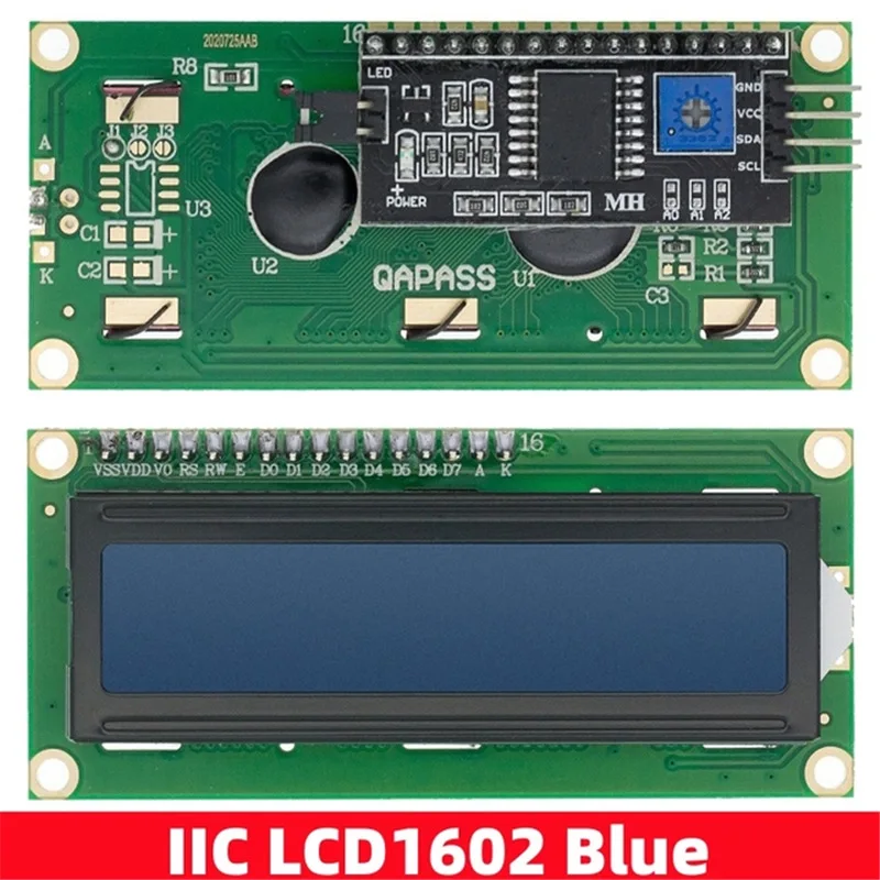Modulo display LCD1602LCD + PCF8574 Scheda di espansione Centralino IIC/I2C Schermo blu Schermo giallo verde