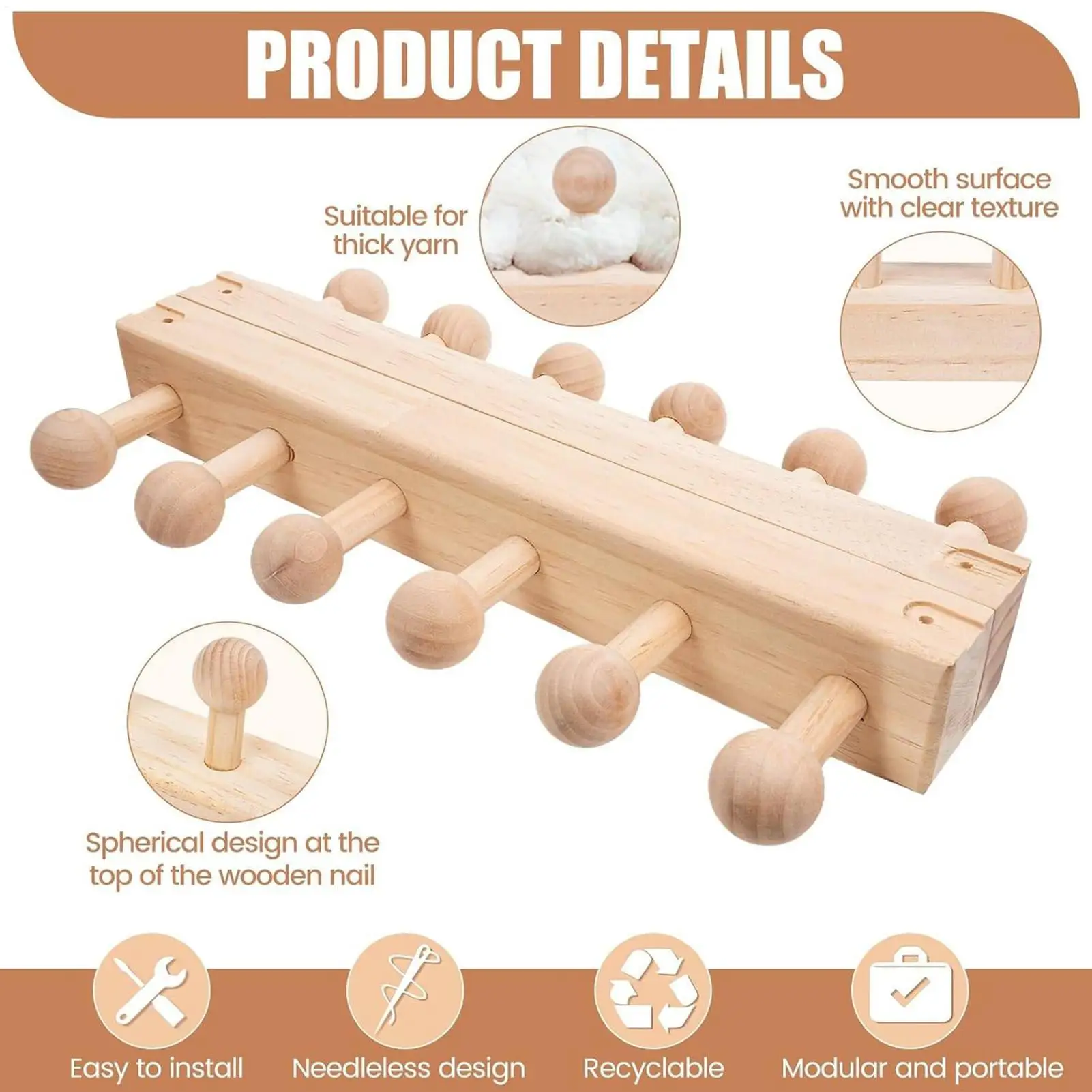 

Blanket Loom for Yarn Portable Detachable Needlework Equipment Blanket Loom Knitting Tool for Professionals Hobbyists
