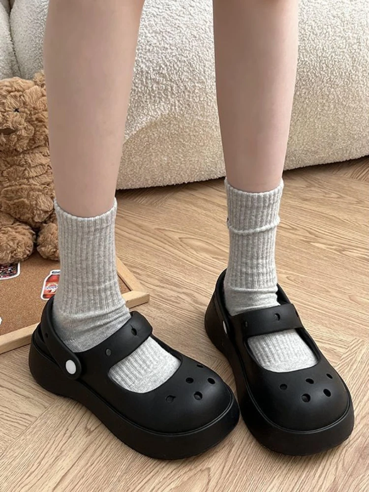 Summer 2025 Cute Junior Kawaii Shoes Slides Thick Women\'s Slippers and Ladies Sandals Platform Soft New Fashion 39 Vip Pvc B Y F