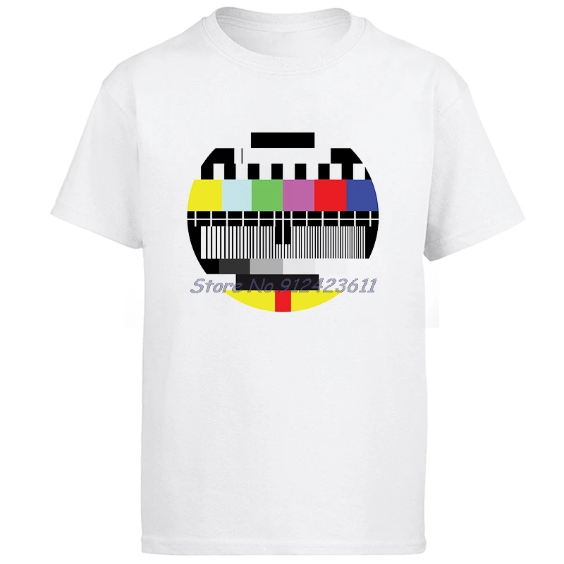 Big Bang Nerd With Tv Test Image Graphic T Shirts Big Size Short Sleeve T Shirt Tees Tops Casual Cotton New Shirts And T-Shirts