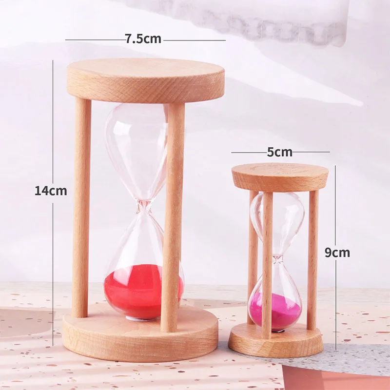 3/5/10/15 Minutes Wooden Hourglass Timer Home Living Room Desktop Decoration Children Birthday Gift Portable Sand Clock