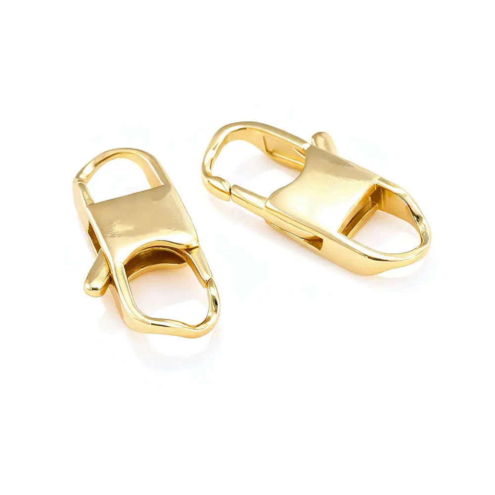Karabinerverschlüsse aus 18 Karat Gold, Messing, Verbindungsverschlüsse, Schmuck, Halsketten, Armbänder, Herstellung von Zubehör, DIY-Zubehör – Detail 17